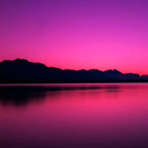 Cool Twilight Over Purple Lake 4K Phone Wallpaper
