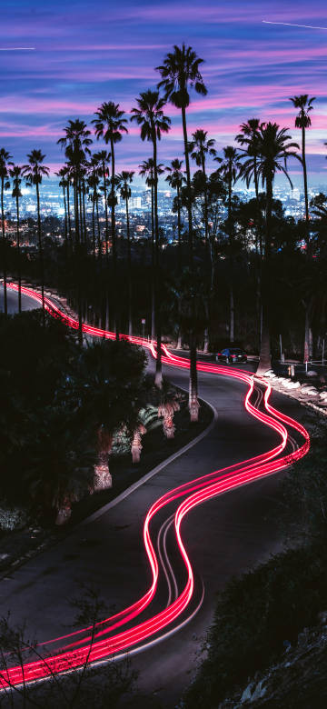 Cool Dark Road At Night 4K Phone Wallpaper