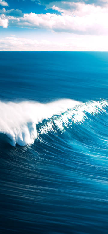 Blue Ocean Waves 4K Phone Wallpaper