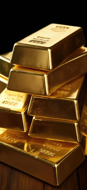 A pile of gold bars phone wallpaper