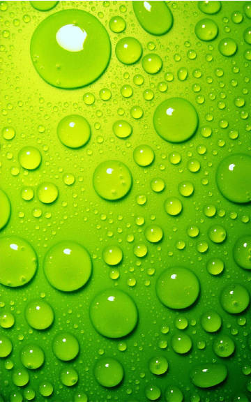 High-Quality green water drops background phone wallpaper