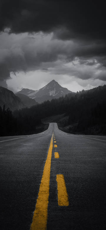 Lonely Road to Mountains phone wallpaper