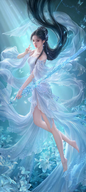 Zhuxian game Lu Xueqi beautiful phone wallpaper