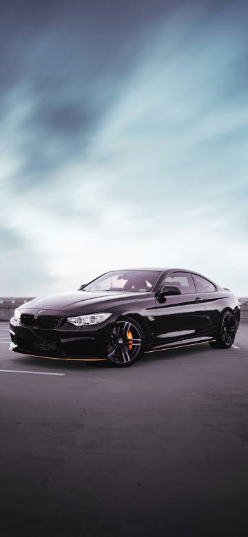 BMW Coupe In Black 4K Phone Wallpaper