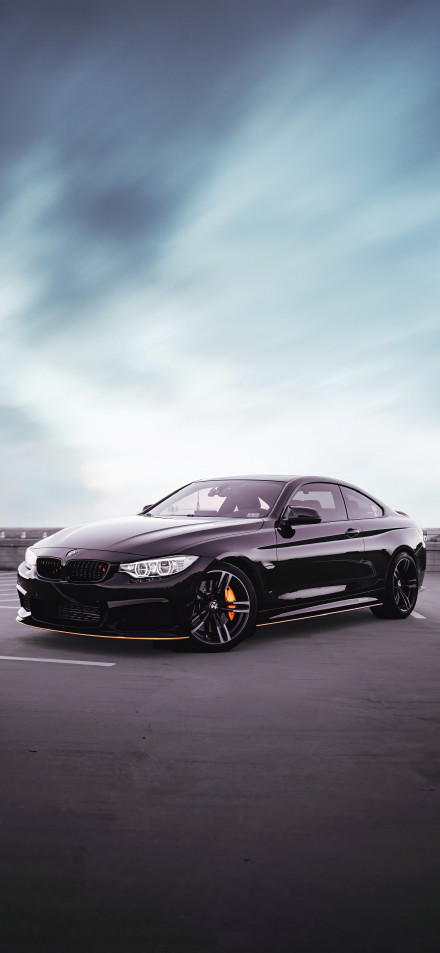 BMW Coupe In Black 4K Phone Wallpaper