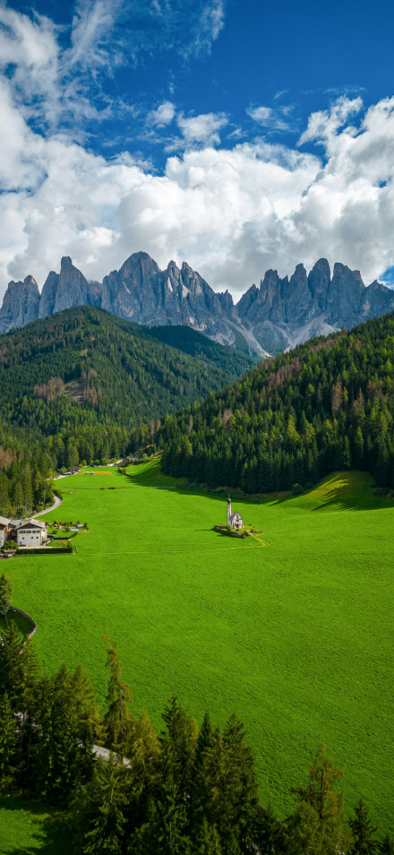 Italian Dolomites Mountains scenery phone wallpaper