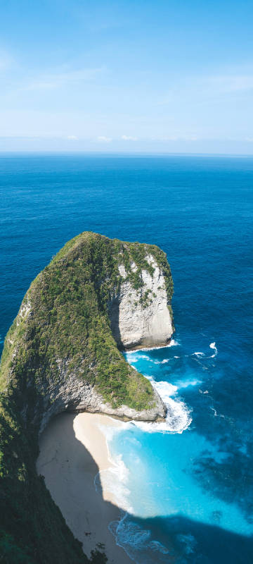 Indonesia Penida Island cliff seaside scenery phone wallpaper