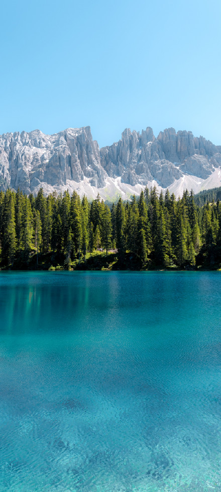 lake landscape blue sky scenery phone wallpaper