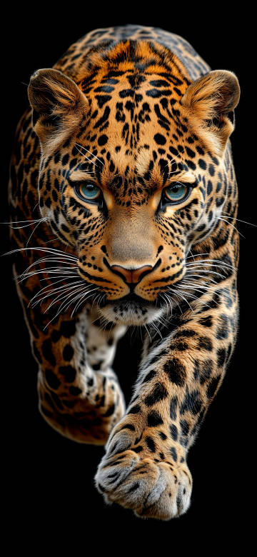 Jaguar with spotted spots phone wallpaper