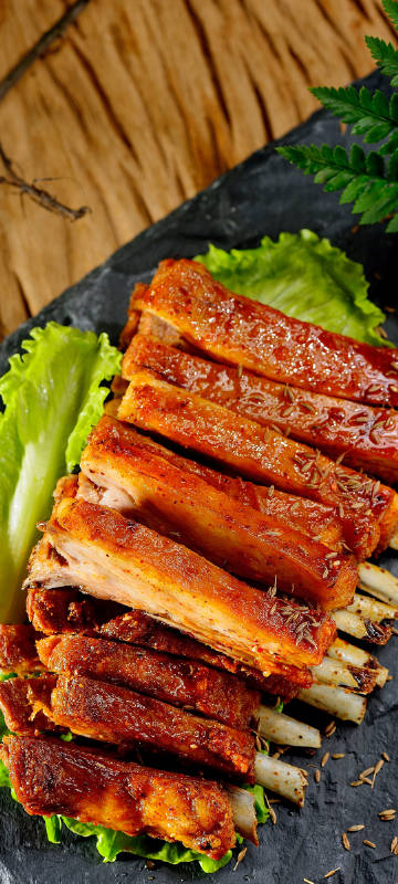 Pork ribs food phone wallpaper