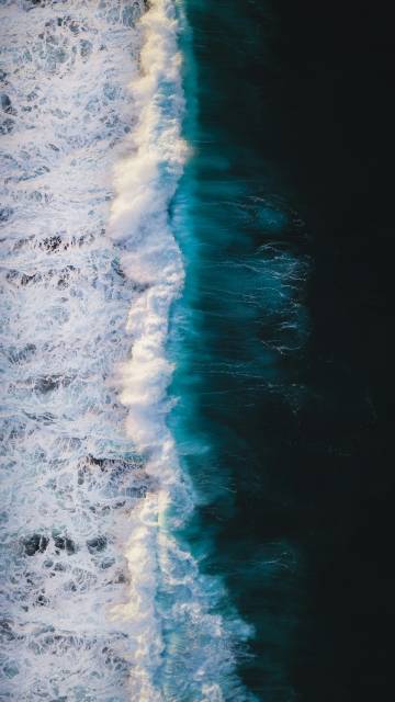 Seaside waves phone wallpaper