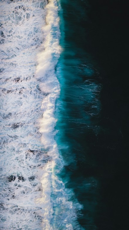 Seaside waves phone wallpaper