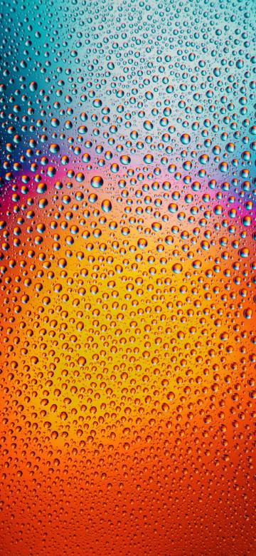 Cool Orange Raindrops 4K Phone Wallpaper