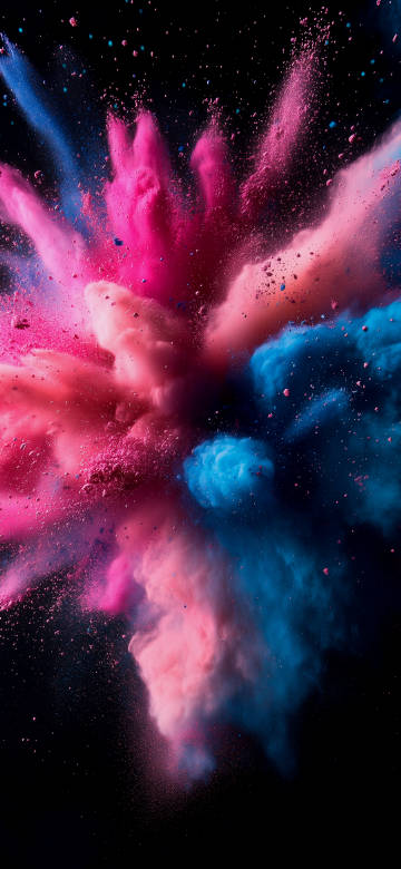 Colorful powder explosion effect phone wallpaper