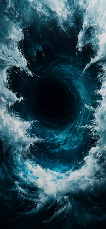 Swirling scene in the ocean phone wallpaper