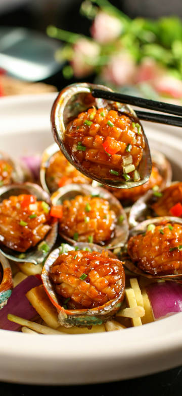 Chinese braised abalone cuisine phone wallpapers