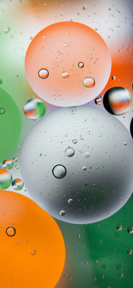 Colored Water Droplets 4K Phone Wallpaper