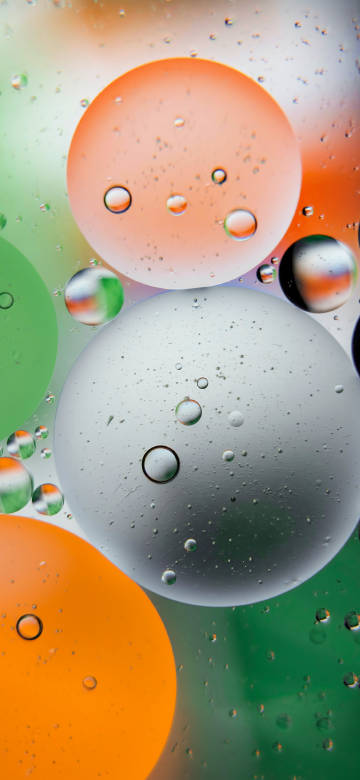 Colored Water Droplets 4K Phone Wallpaper