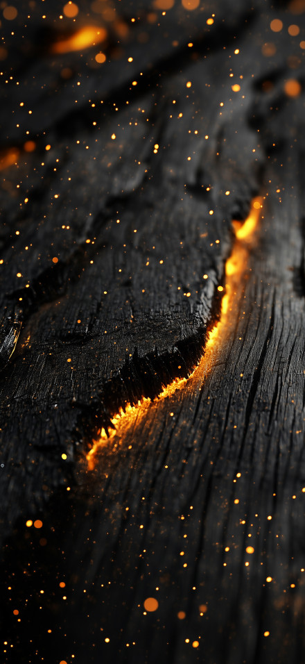 Burning charcoal orange fire phone wallpaper