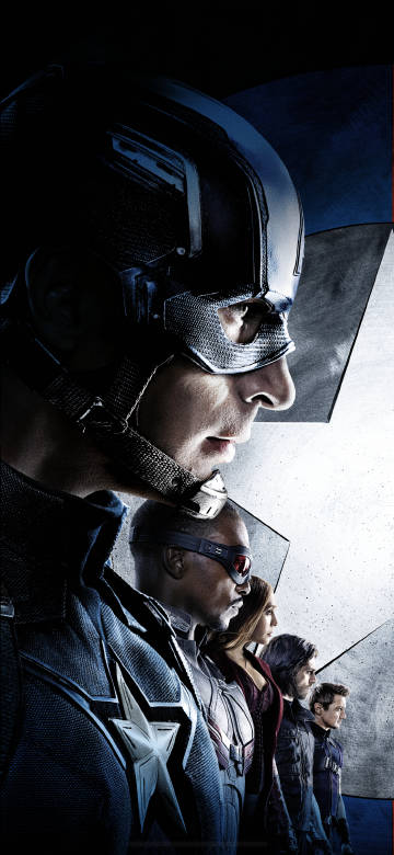 Marvel Super Heroes: Captain America and Heroes Phone Wallpaper
