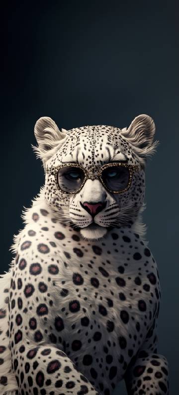 Anthropomorphic leopard phone wallpaper