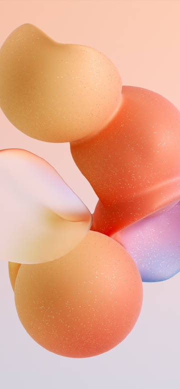 Irregular shapes orange, yellow abstract phone wallpaper