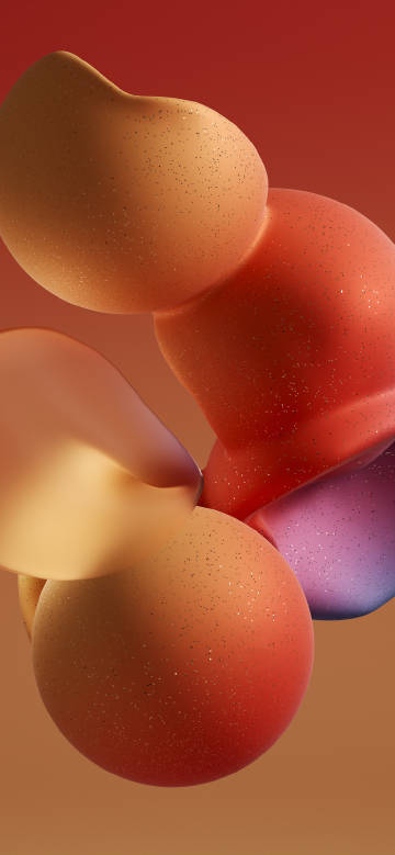 Irregular sphere of red and purple abstract phone wallpaper
