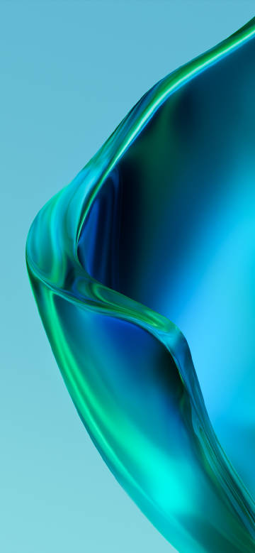 Blue, green twisted visuals abstract phone wallpaper