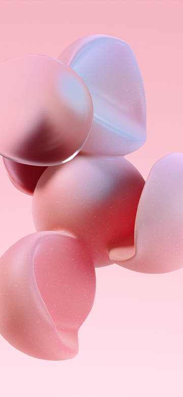 Irregular shapes pink abstract phone wallpaper