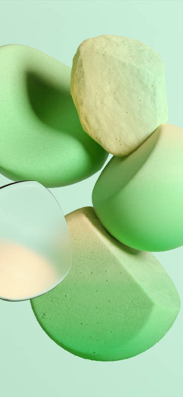 Irregular shapes green abstract Phone wallpaper
