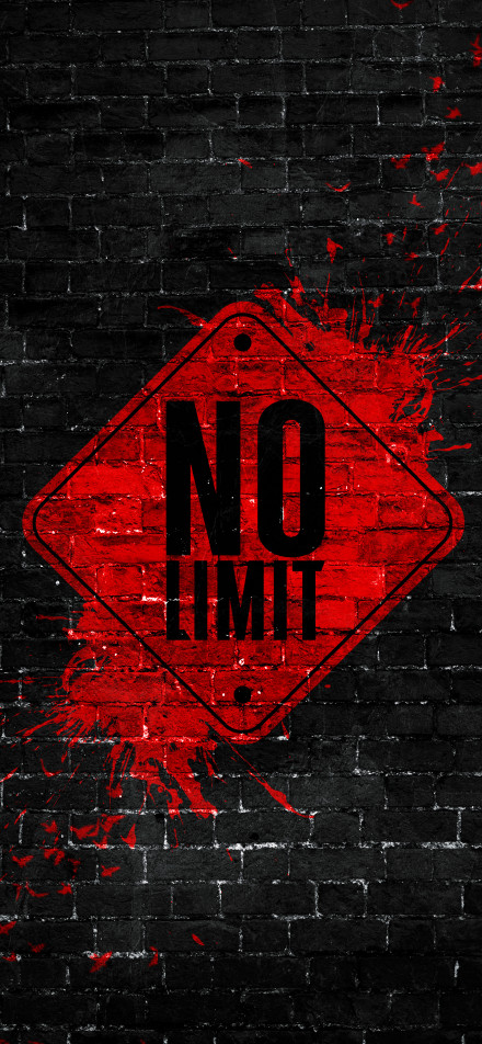 NO LIMIT is written on the wall
