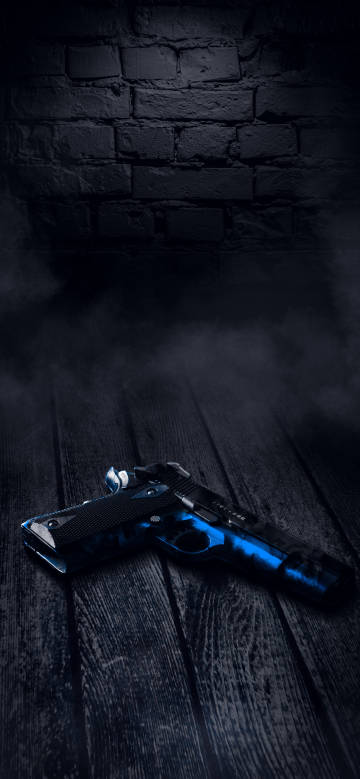 Pistol on the floor