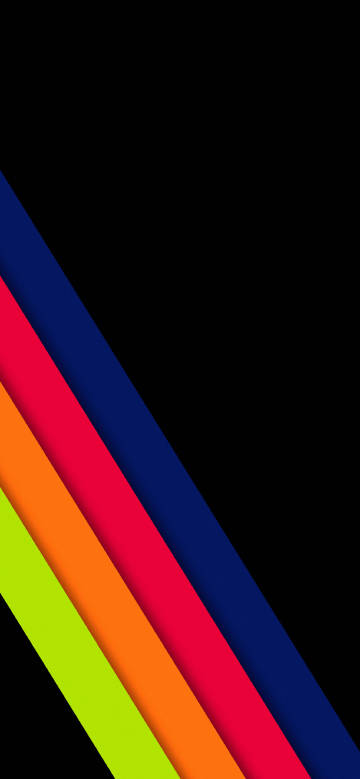 Black background and diagonal coloured stripes