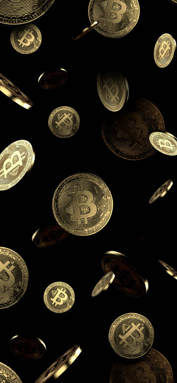 Coins floating all over the screen phone wallpaper