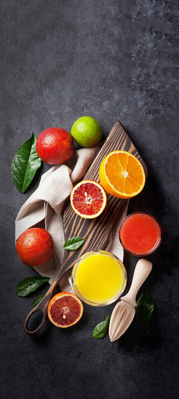 Various citrus fruits phone wallpaper