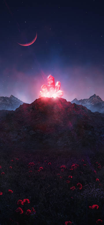 Mysterious dreamy night sky phone wallpaper