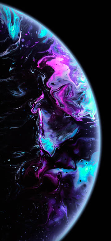 Liquid abstract color texture planet