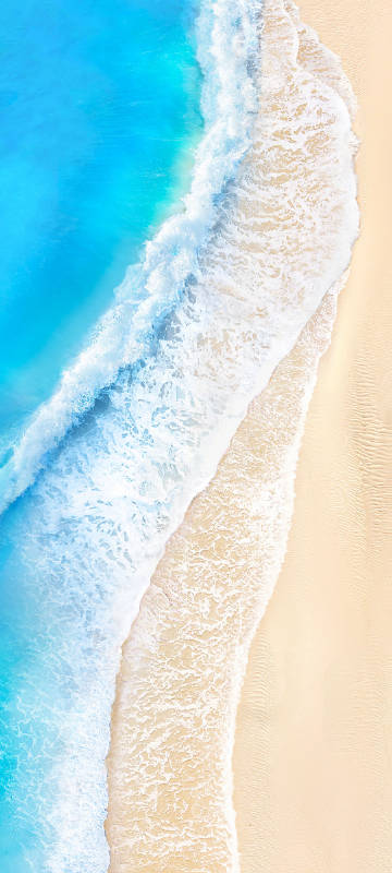 Overlook view of the beach landscape Phone wallpaper
