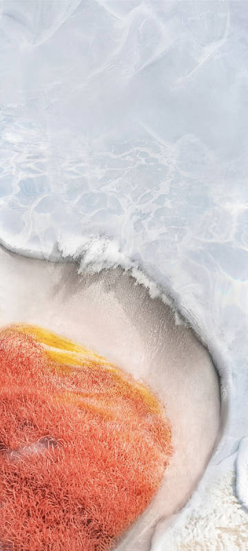 Unique vision of the white sandy beach phone wallpaper
