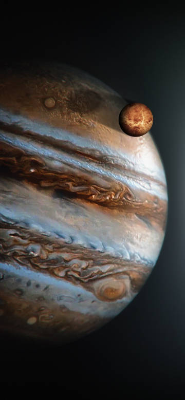 Two planets in the universe phone wallpaper