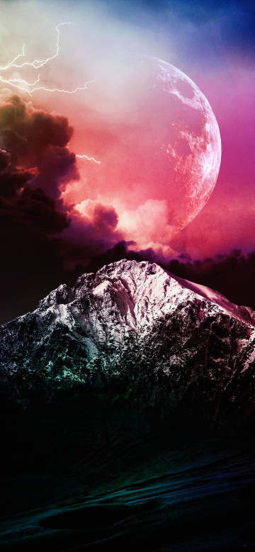 Fantasy colorful natural landscape phone wallpaper