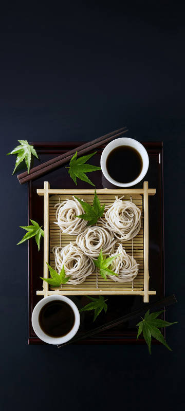 Japanese soba noodles phone wallpaper