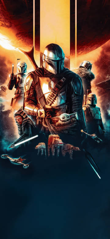 The Mandalorian Full Cast Season 2 HD Wallpaper