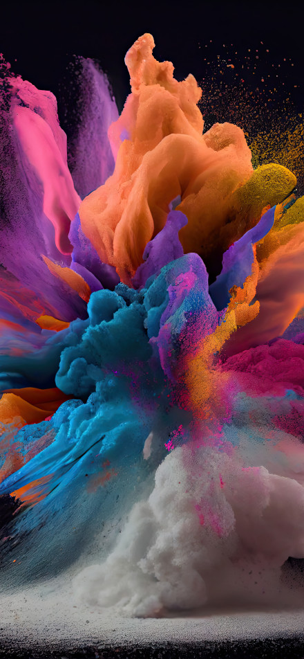 Colorful Powder Blast Phone Wallpaper