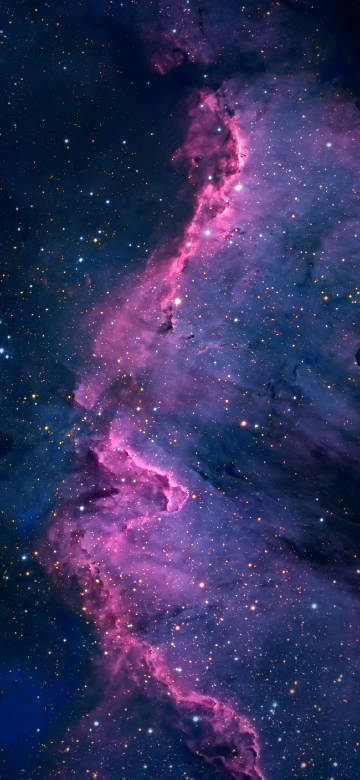 Cosmic Nebula Glow in Deep Space Phone Wallpaper