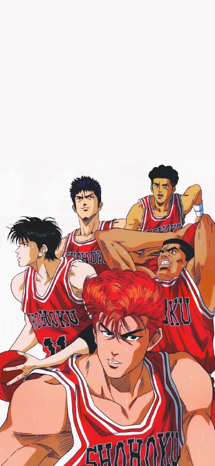 Slam Dunk Five Tigers Anime 4K Mobile Wallpaper