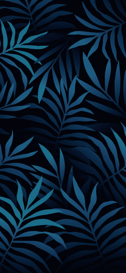 Light blue leaf pattern on dark background