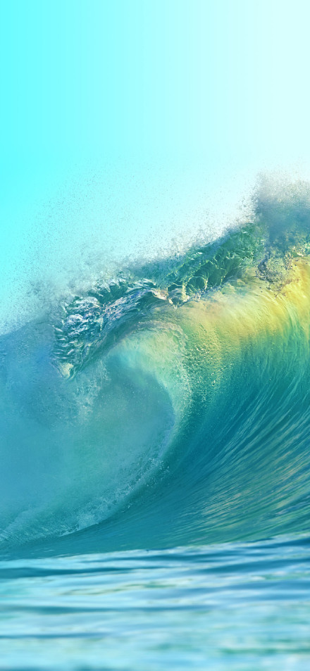 Close-up of vibrant waves phone wallpaper