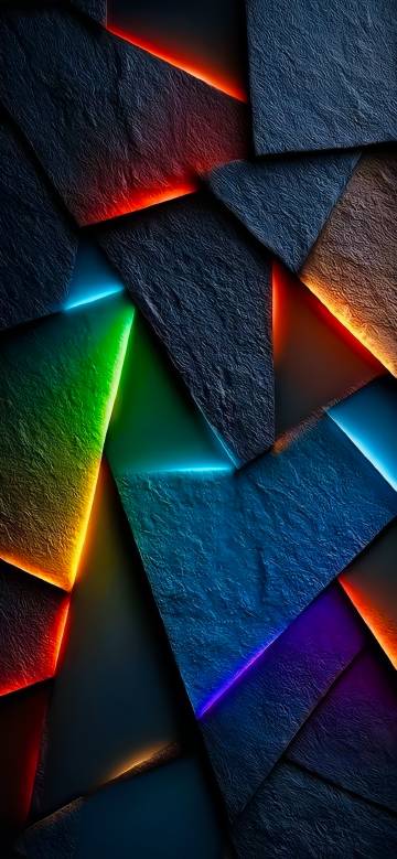 Abstract Rainbow Glow Stone Texture Wallpaper