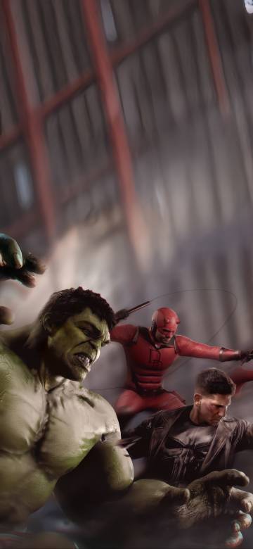 Marvel Hulk Daredevil Punisher Epic Wallpaper